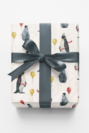 Penguin Party Parade - London Penny Gift Wrap