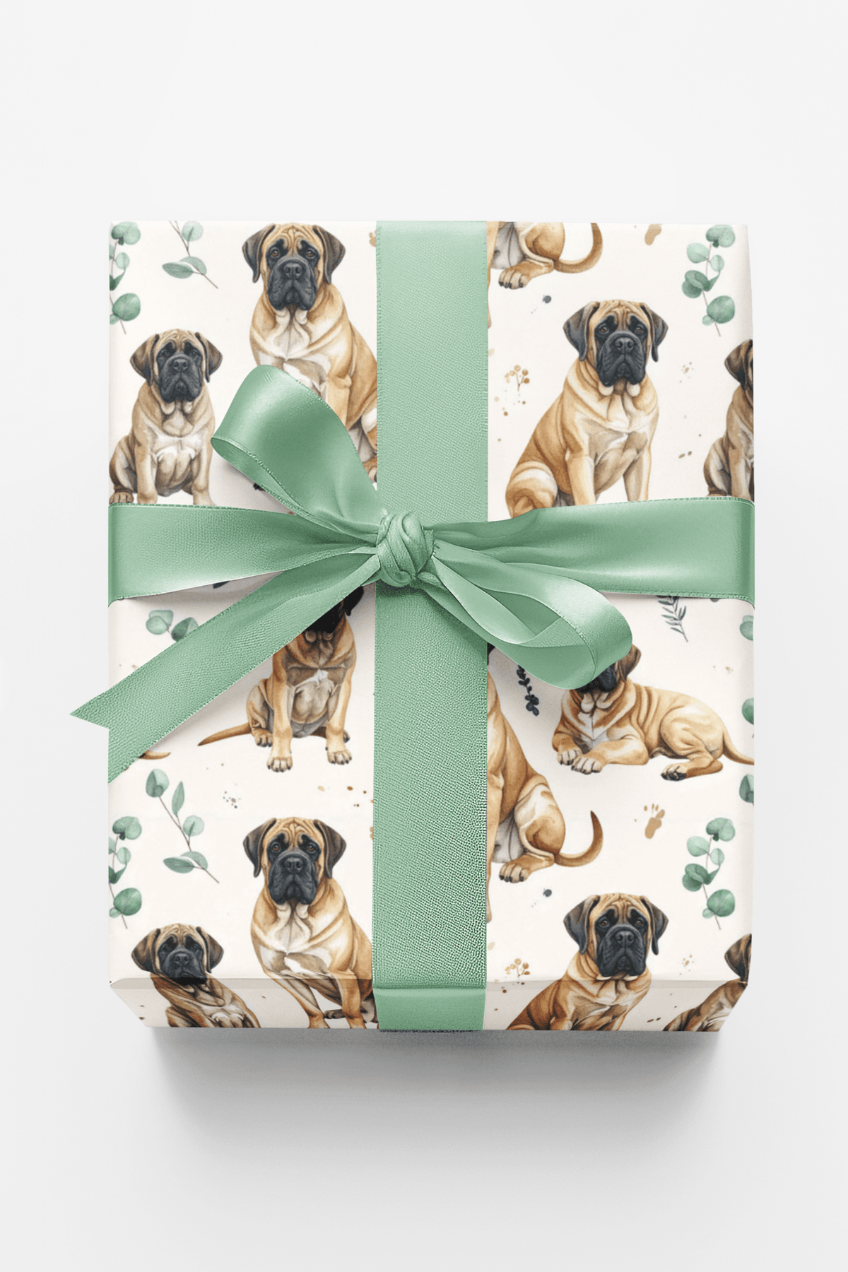 Gentle Giant Portraits (English Mastiff) Glossy Wrapping Paper - London Penny Gift Wrap