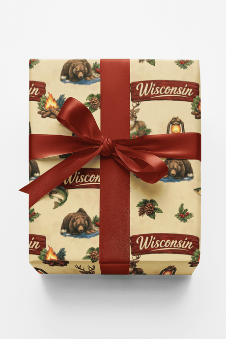 Wisconsin Northwoods Cabin - London Penny Gift Wrap