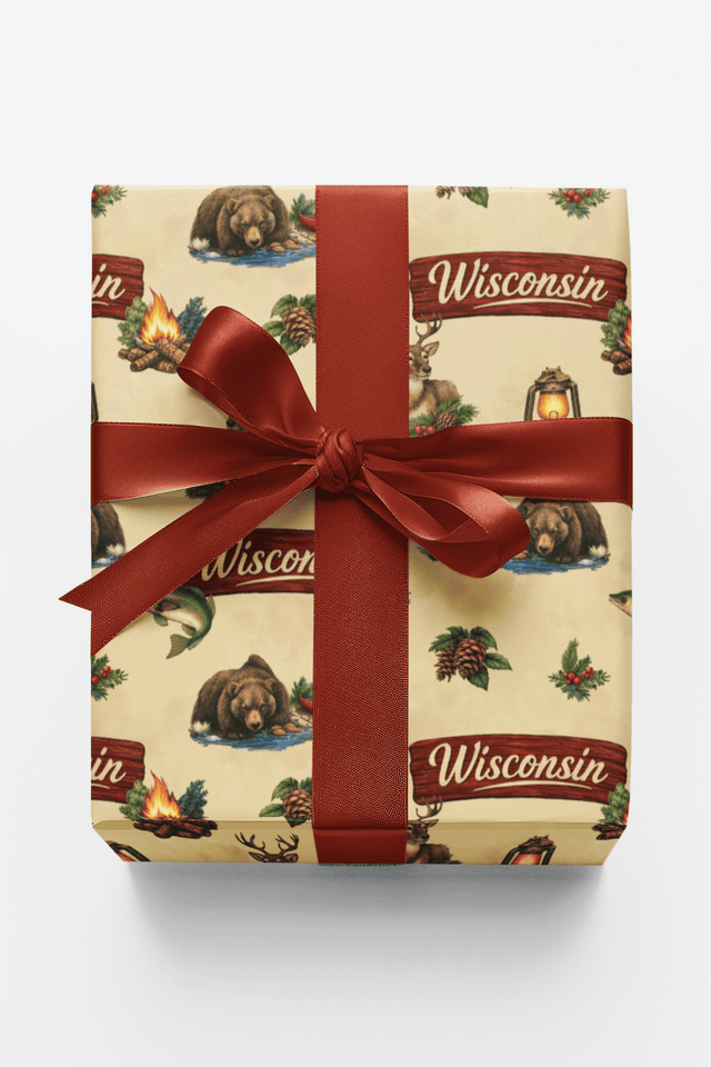 Wisconsin Northwoods Cabin - London Penny Gift Wrap