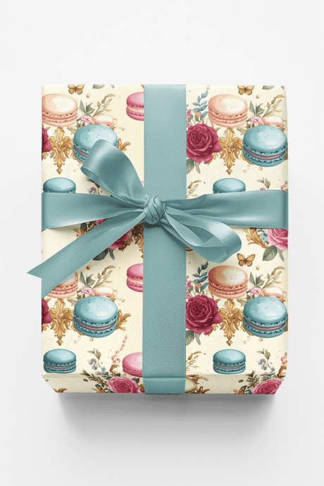 Parisian Macaron Garden Wrapping Paper - London Penny Gift Wrap