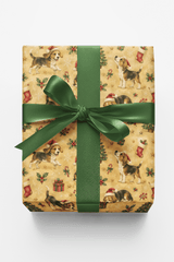 Beagles in Santa Hats Wrapping Paper - London Penny Gift Wrap