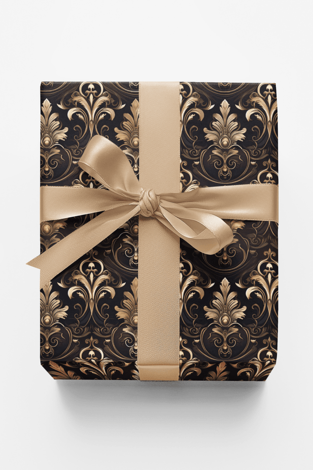 Regal Midnight Filigree - London Penny Gift Wrap