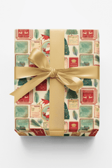 Holiday Stamps - London Penny Gift Wrap