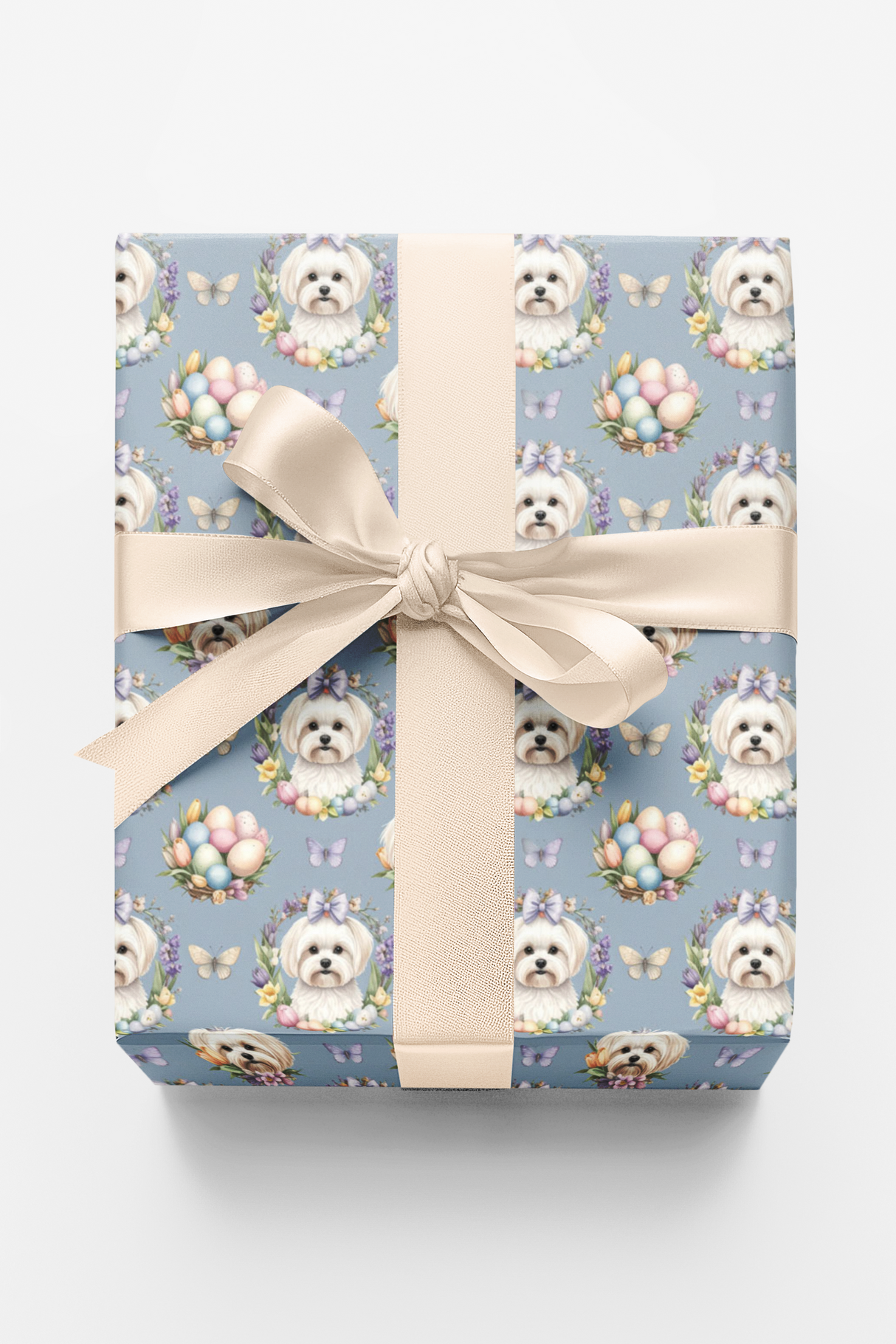 Pastel Easter Maltese Wrapping Paper