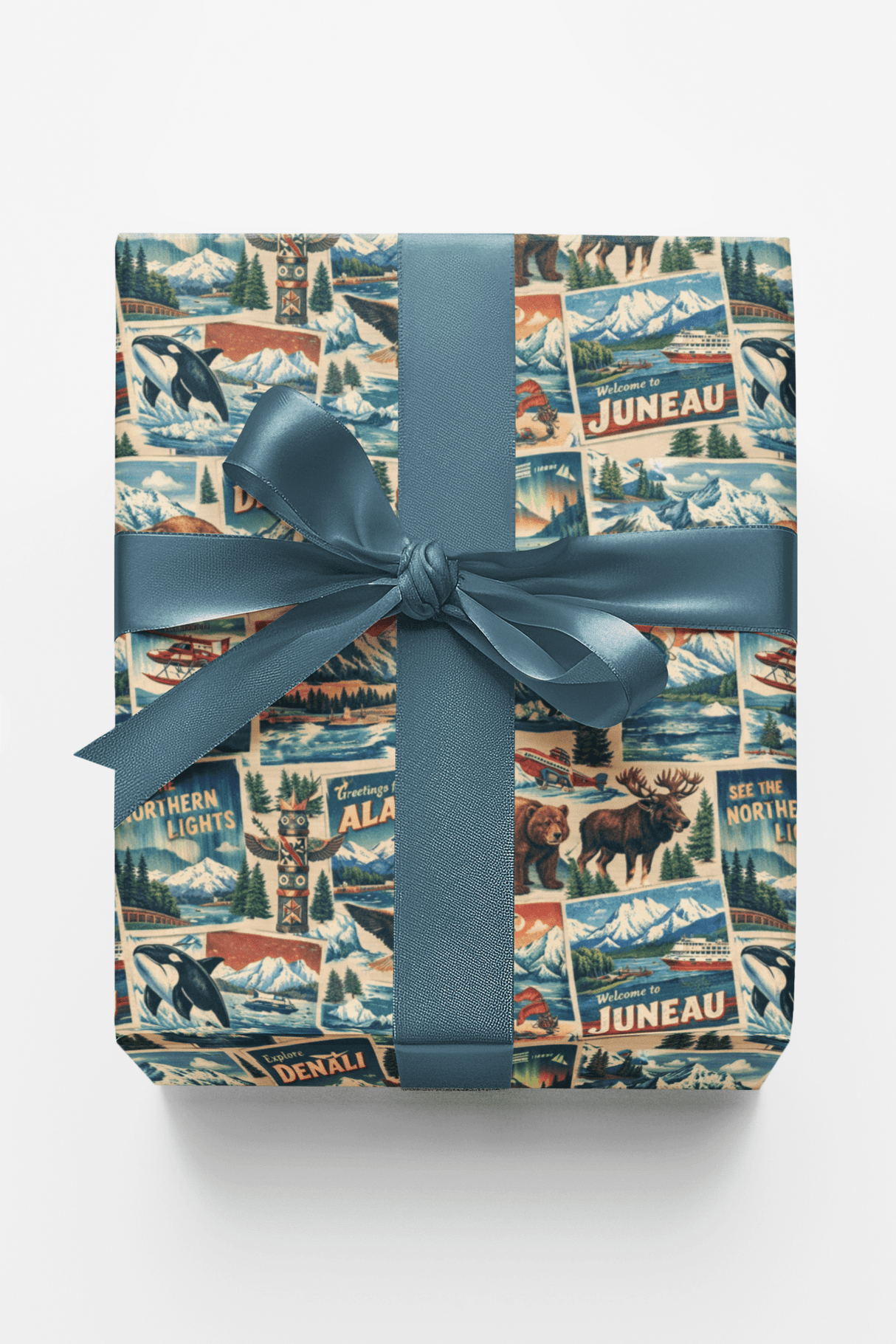 Alaska Postcard Memories - London Penny Gift Wrap