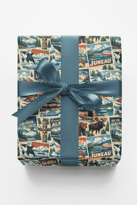 Alaska Postcard Memories - London Penny Gift Wrap