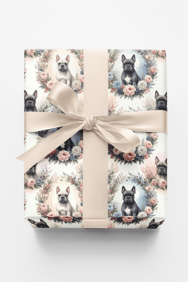 Floral Wreath Collection (Cane Corso) Wrapping Paper - London Penny Gift Wrap