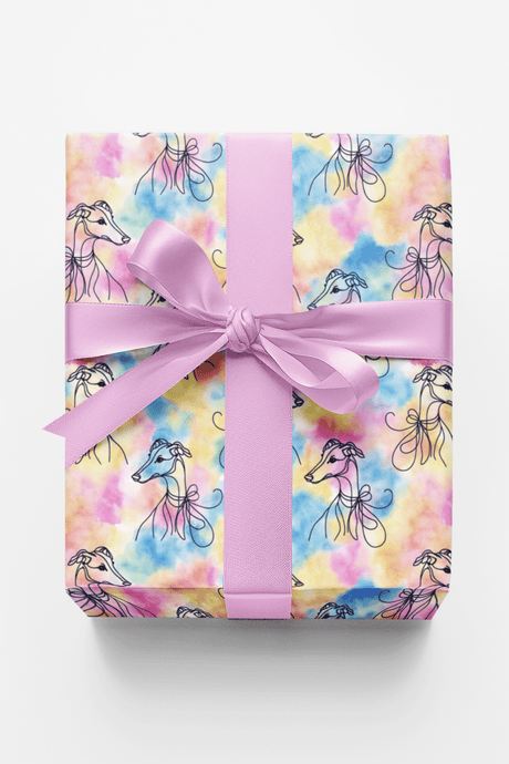 Whippet Watercolor Wash - London Penny Gift Wrap
