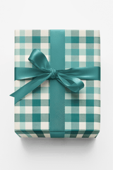 Gingham Gala Emerald - London Penny Gift Wrap