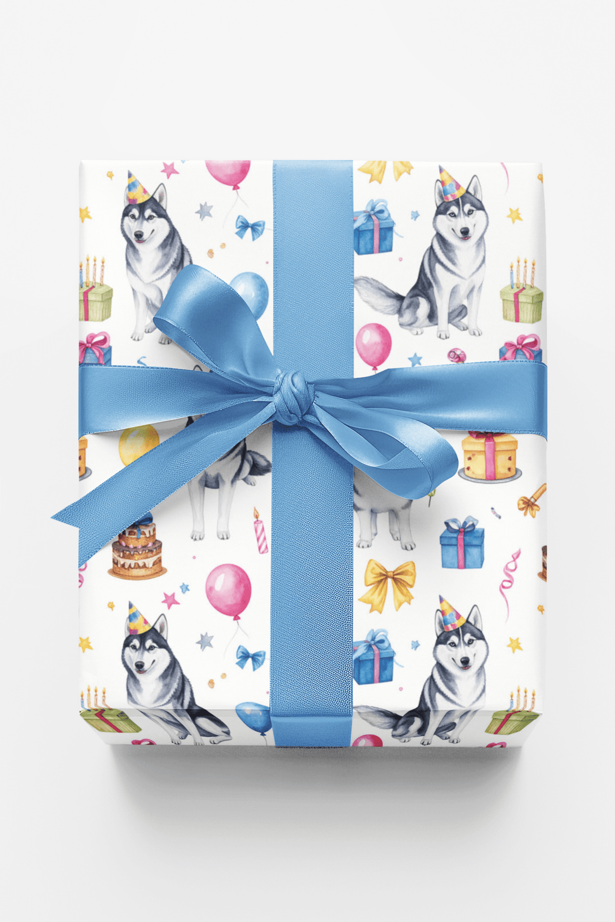Joyful Alaskan Huskies (Alaskan Husky) Wrapping Paper - London Penny Gift Wrap