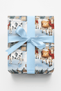 Tinsel Town Cows - London Penny Gift Wrap