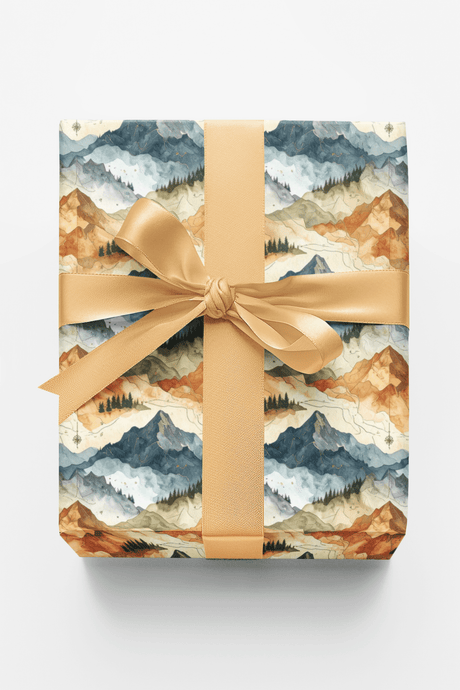 Topographic Summit Wrapping Paper - London Penny Gift Wrap