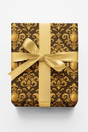 Antique Gold Damask Crest - London Penny Gift Wrap