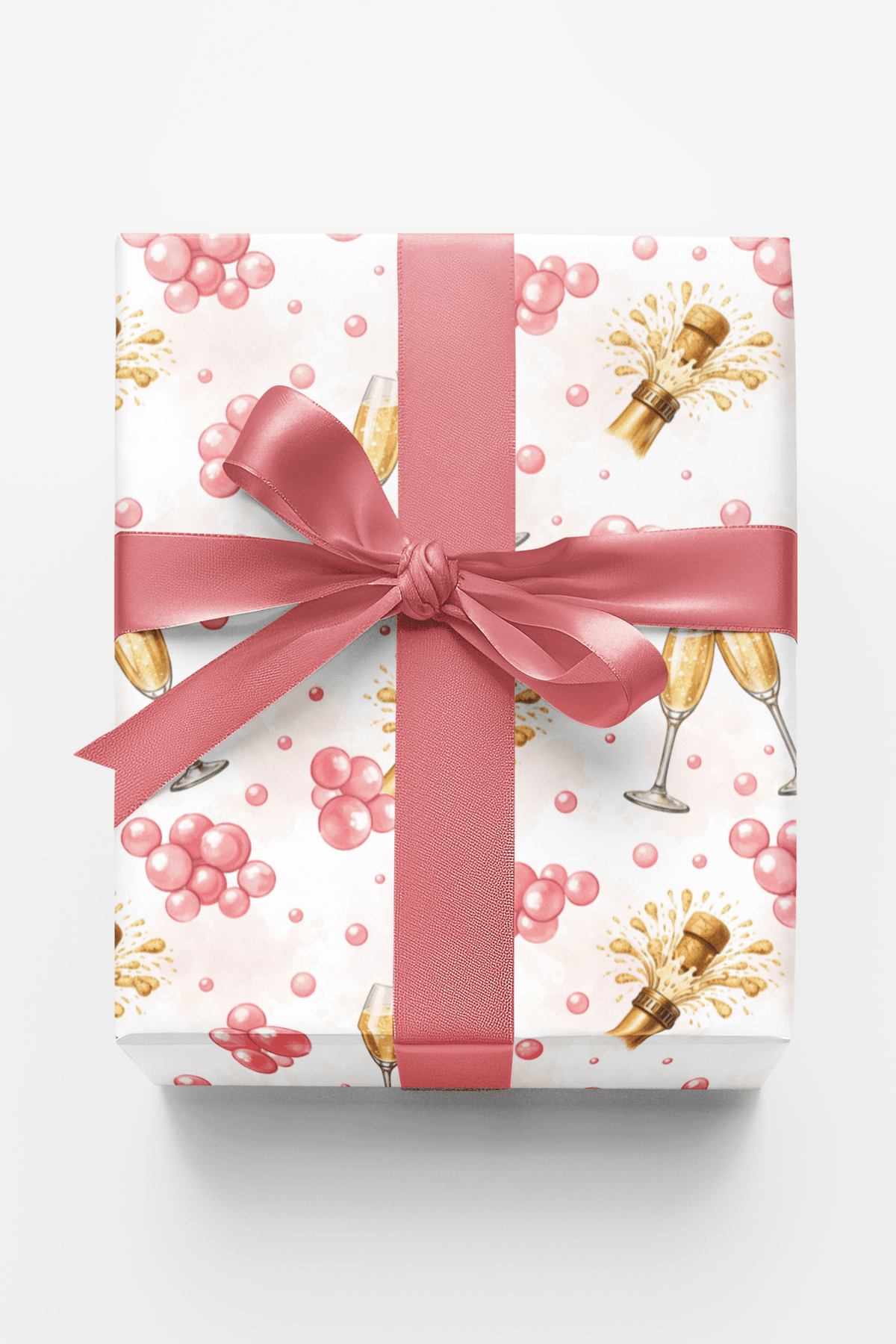 Pink Champagne Pop - London Penny Gift Wrap