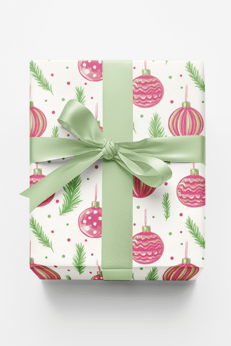 Pastel Winter Baubles - London Penny Gift Wrap