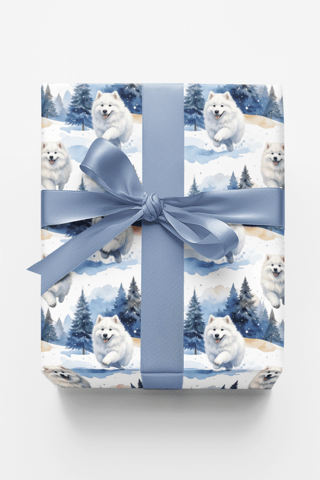 Samoyed Winter Wonderland Wrapping Paper - London Penny Gift Wrap