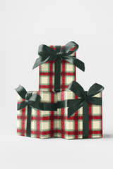 Cranberry Pines Plaid - London Penny Gift Wrap