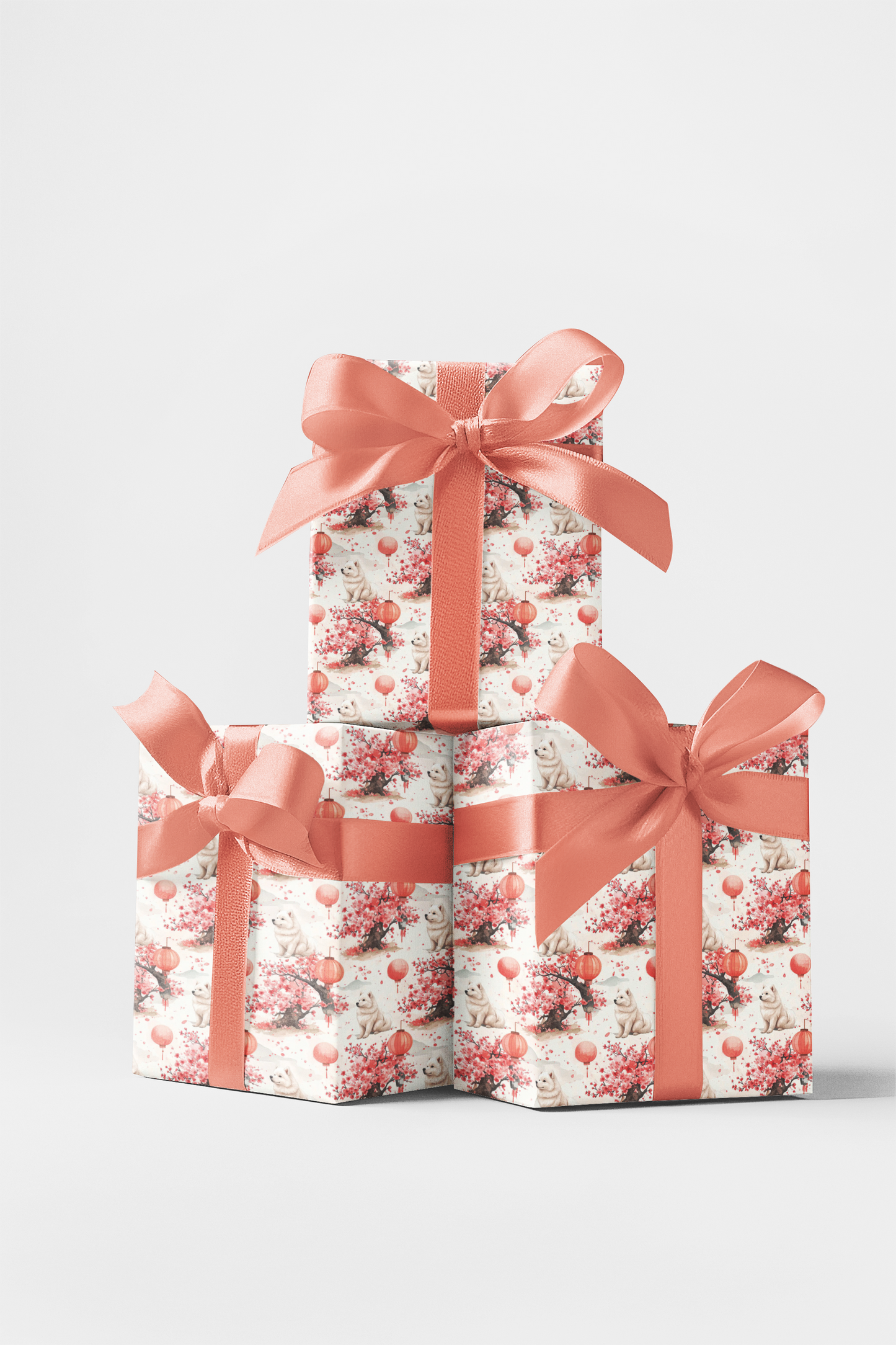 Samoyed Cherry Blossom Festival Wrapping Paper