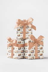 Cats & Floral Cottage (Exotic Shorthair) Wrapping Paper - London Penny Gift Wrap