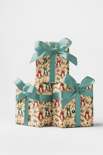 LIMITED TIME | Retro Christmas Dance Party Wrapping Paper