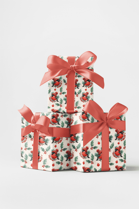 Winter Bullfinch Charm - London Penny Gift Wrap