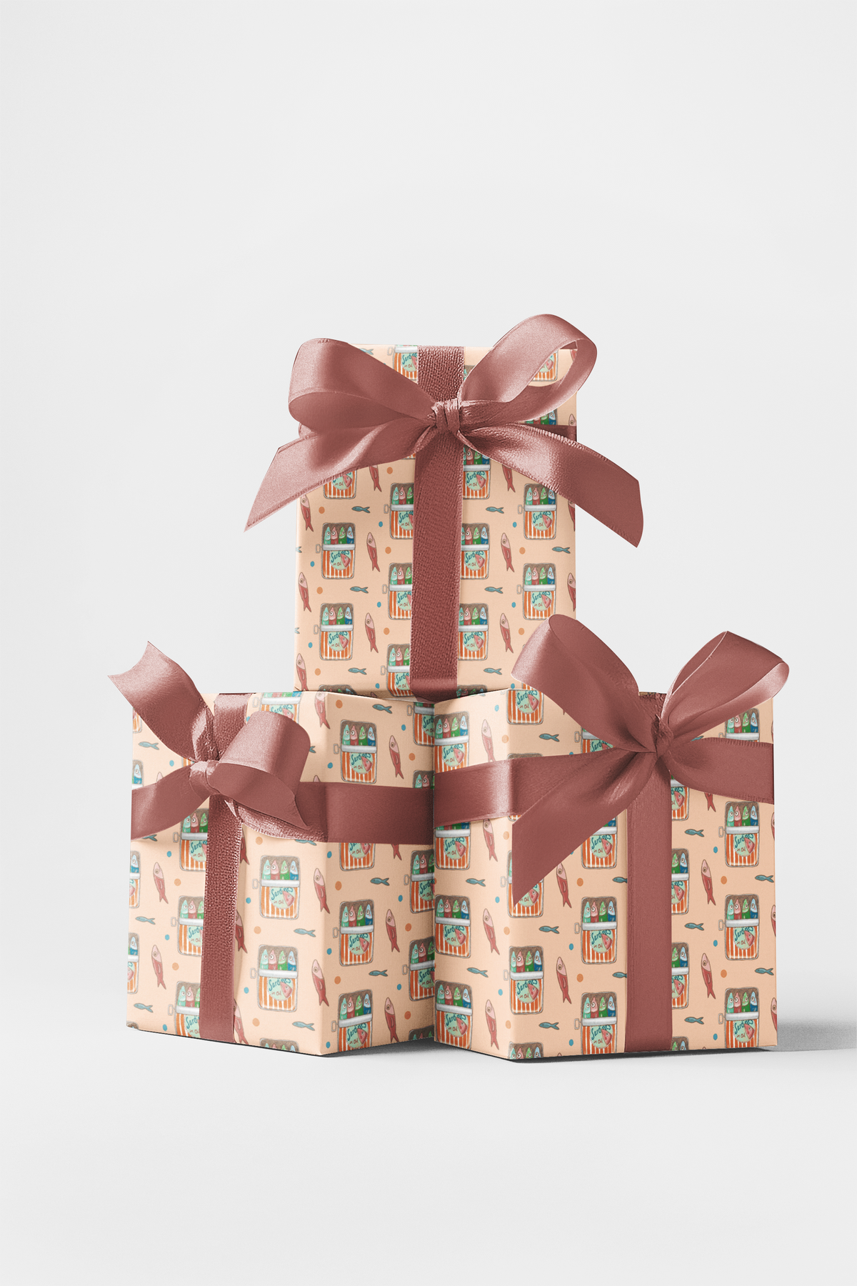 Box Of Fish Wrapping Paper | Michelle Gilsey | Artist Corner