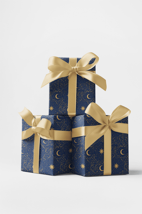 Celestial Nouveau Stars - London Penny Gift Wrap