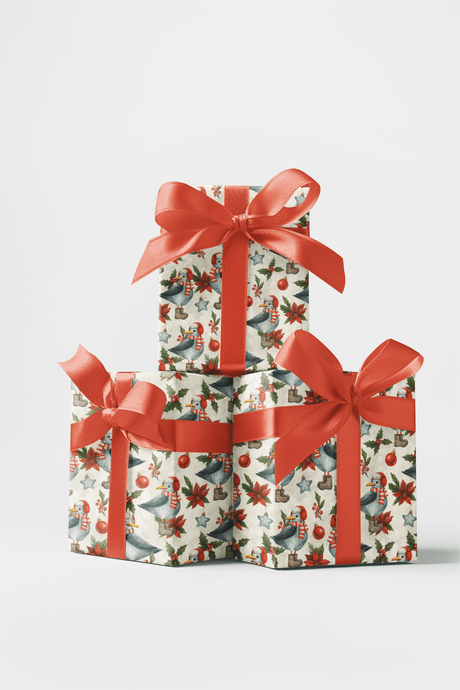 Seagull’s Christmas Stroll - London Penny Gift Wrap