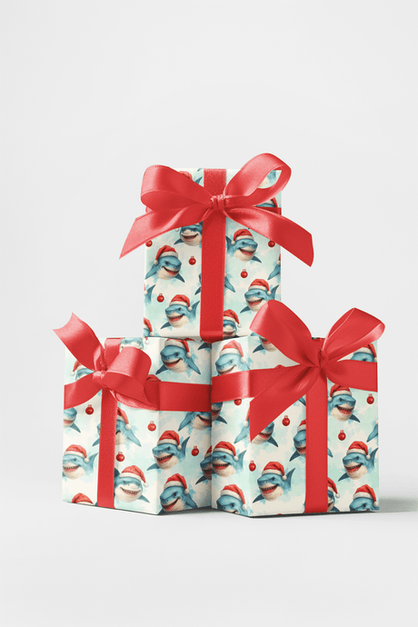 Festive Great Whites - London Penny Gift Wrap
