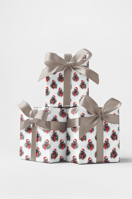 Winter Warmth Gorilla - London Penny Gift Wrap