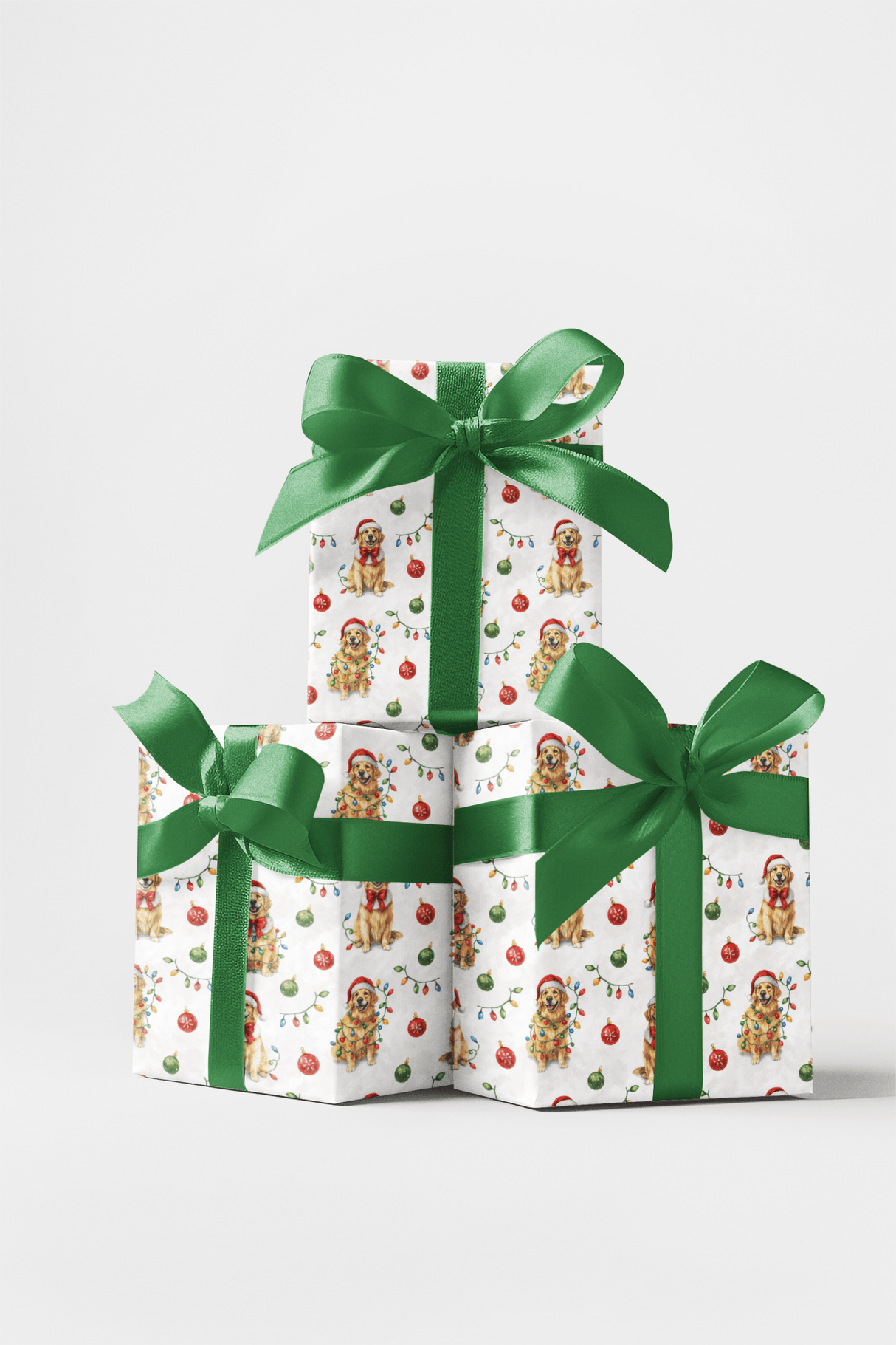 Twinkling Golden Pup - London Penny Gift Wrap