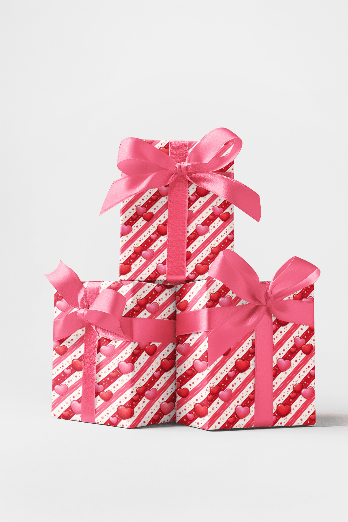 Candy Stripe Amour - London Penny Gift Wrap
