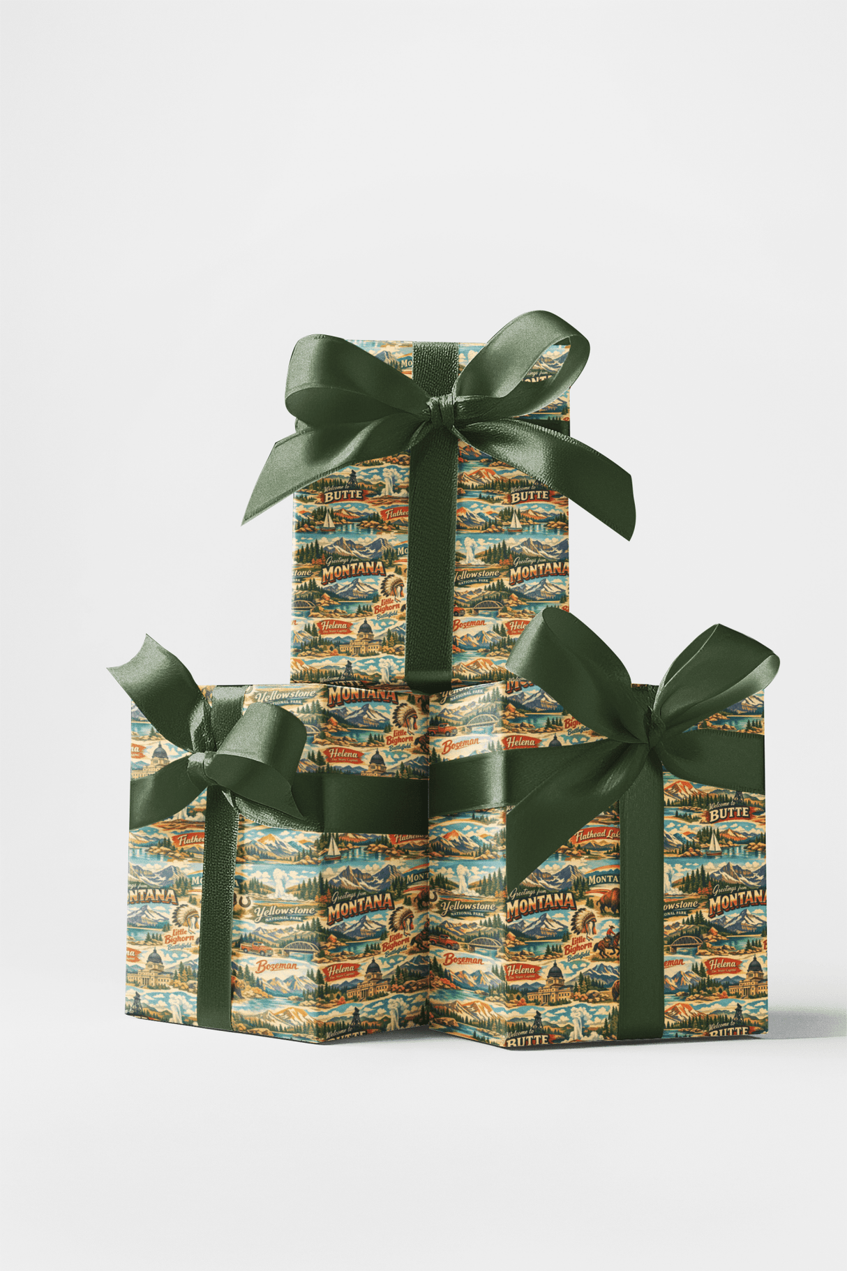 Montana Postcard Memories - London Penny Gift Wrap