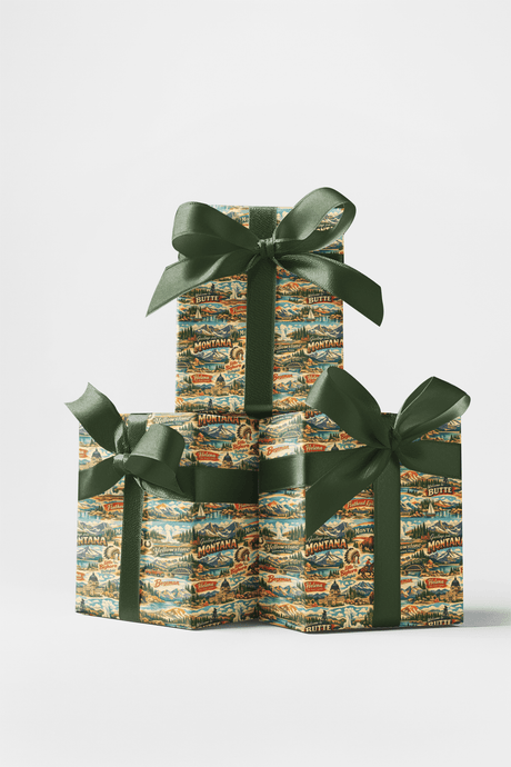 Montana Postcard Memories - London Penny Gift Wrap