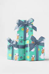 Duck Duck Daisy Wrapping Paper | Michelle Gilsey | Artist Corner