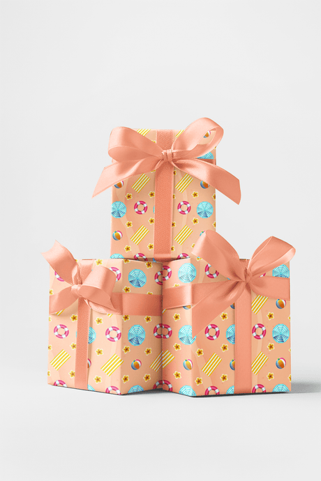 Peachy Beach Day - London Penny Gift Wrap