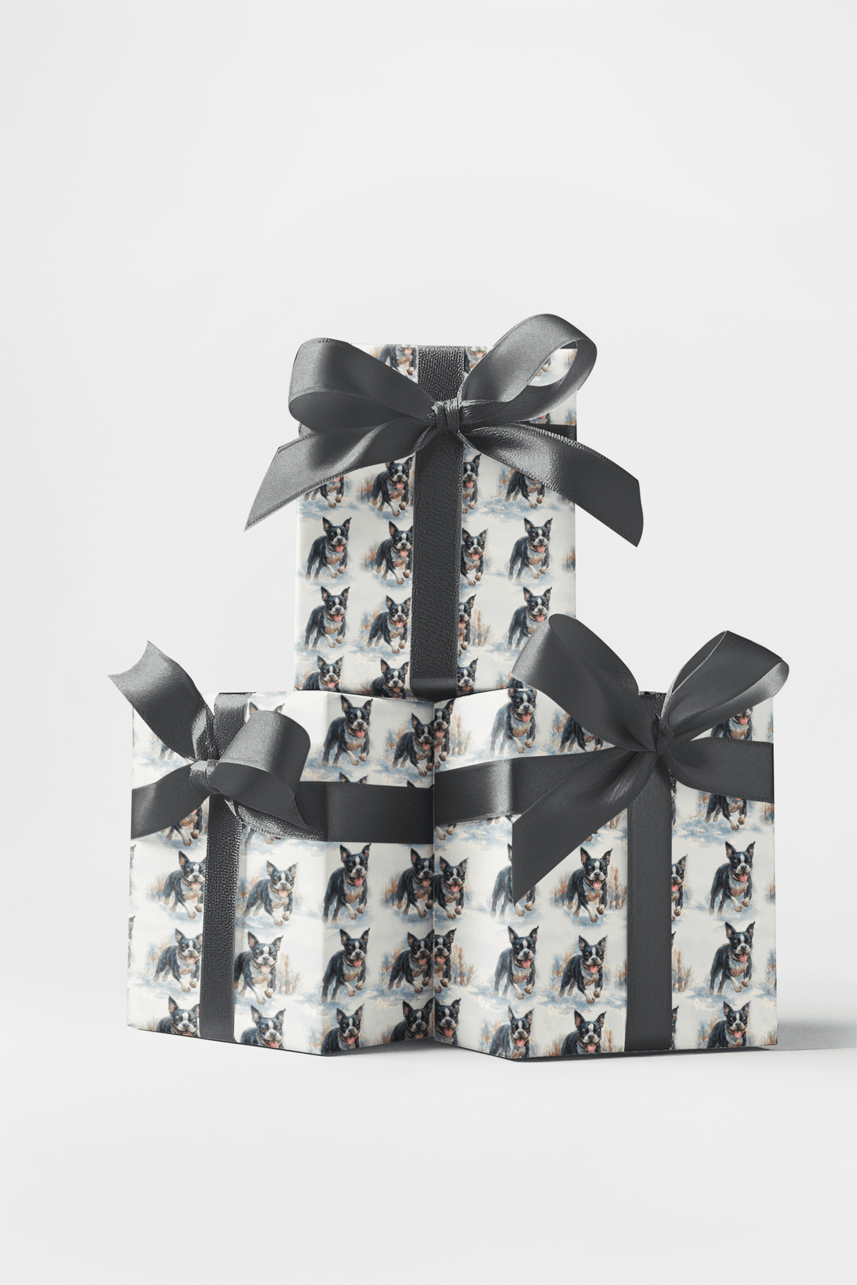 Tuxedo Tracks in the Snow - London Penny Gift Wrap