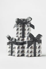 Tuxedo Tracks in the Snow - London Penny Gift Wrap