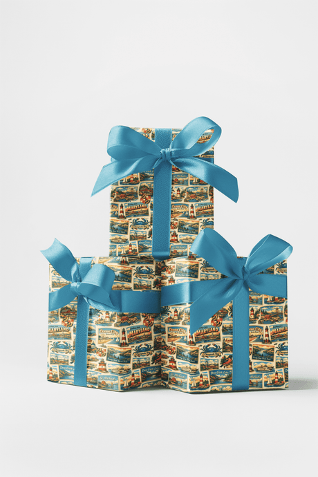 Maryland Postcard Memories - London Penny Gift Wrap