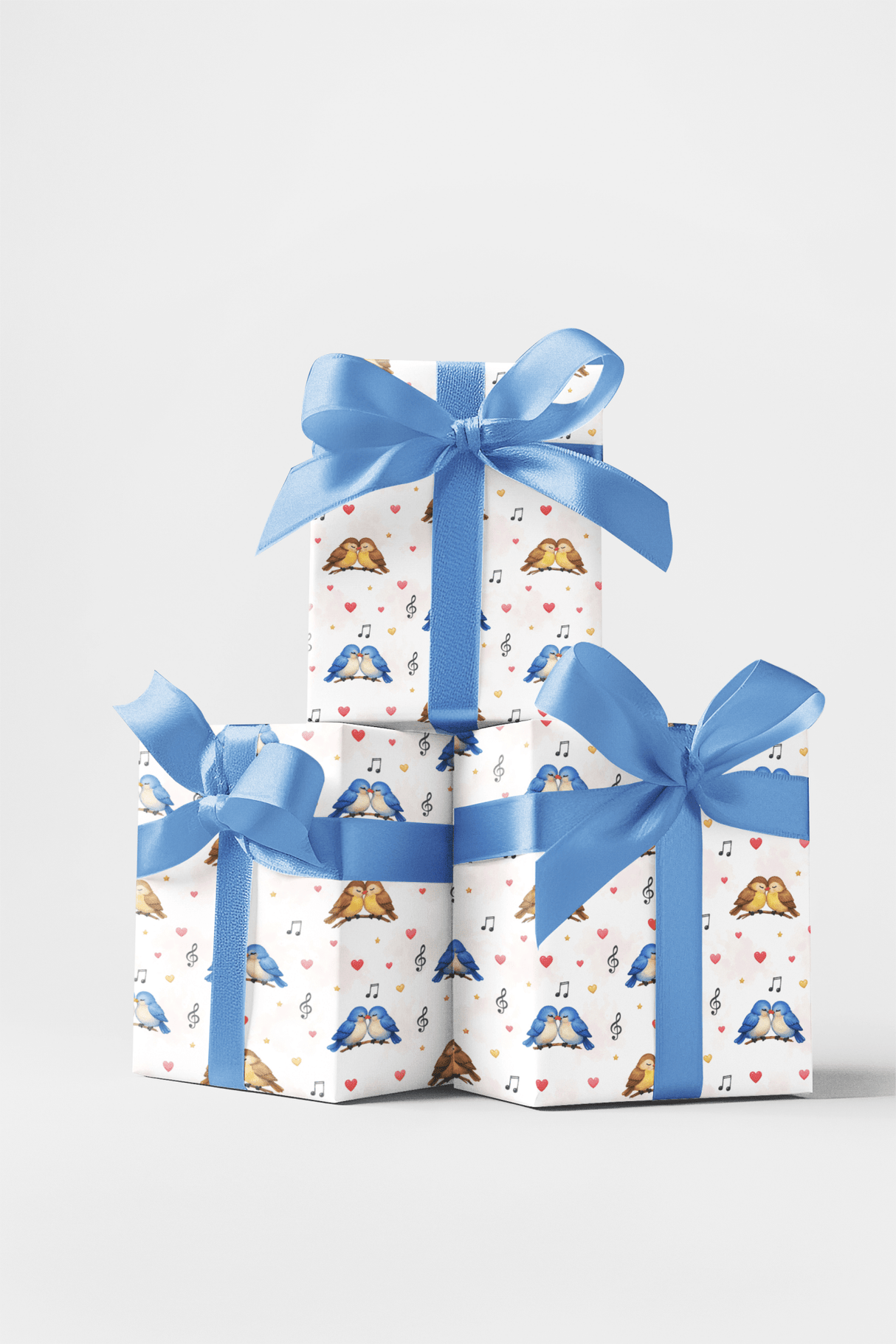Lovebirds on a Wire - London Penny Gift Wrap