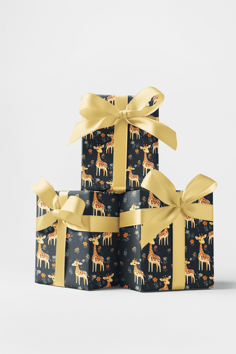 Charming Giraffes - London Penny Gift Wrap
