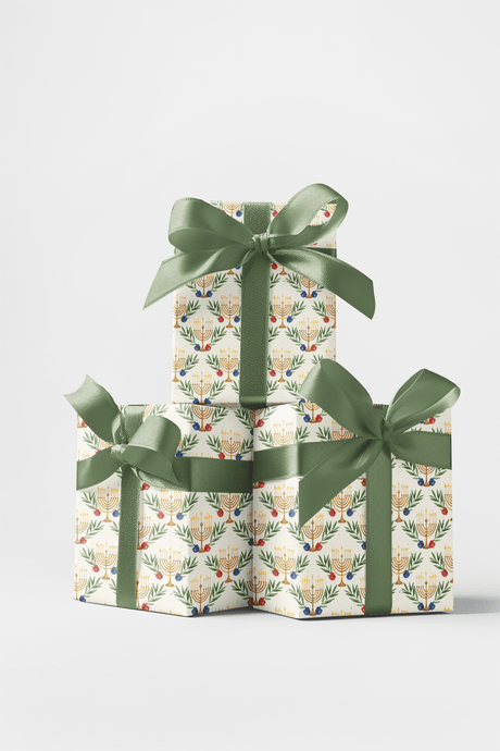 Hanukkah and Olives - London Penny Gift Wrap