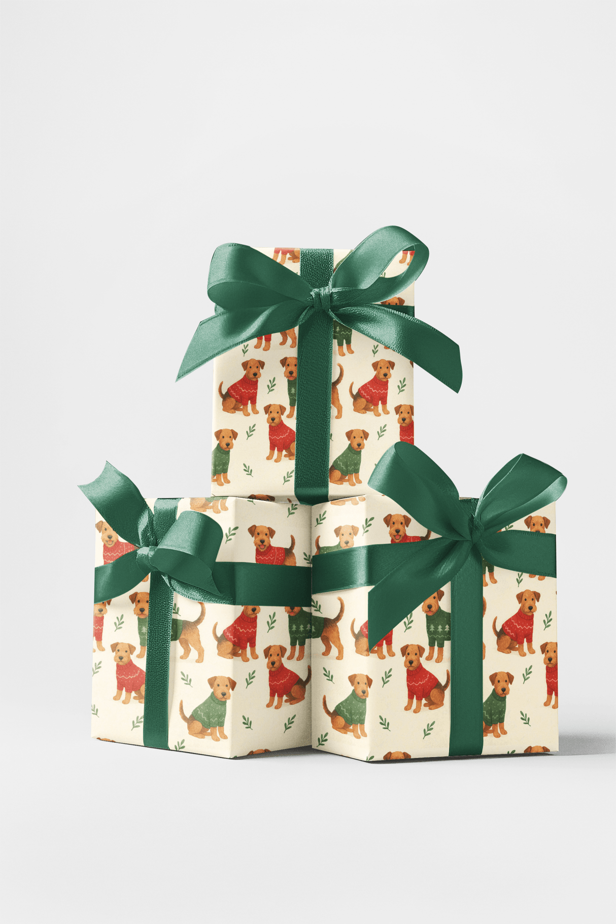Airedale Terrier Holiday Sweaters - London Penny Gift Wrap