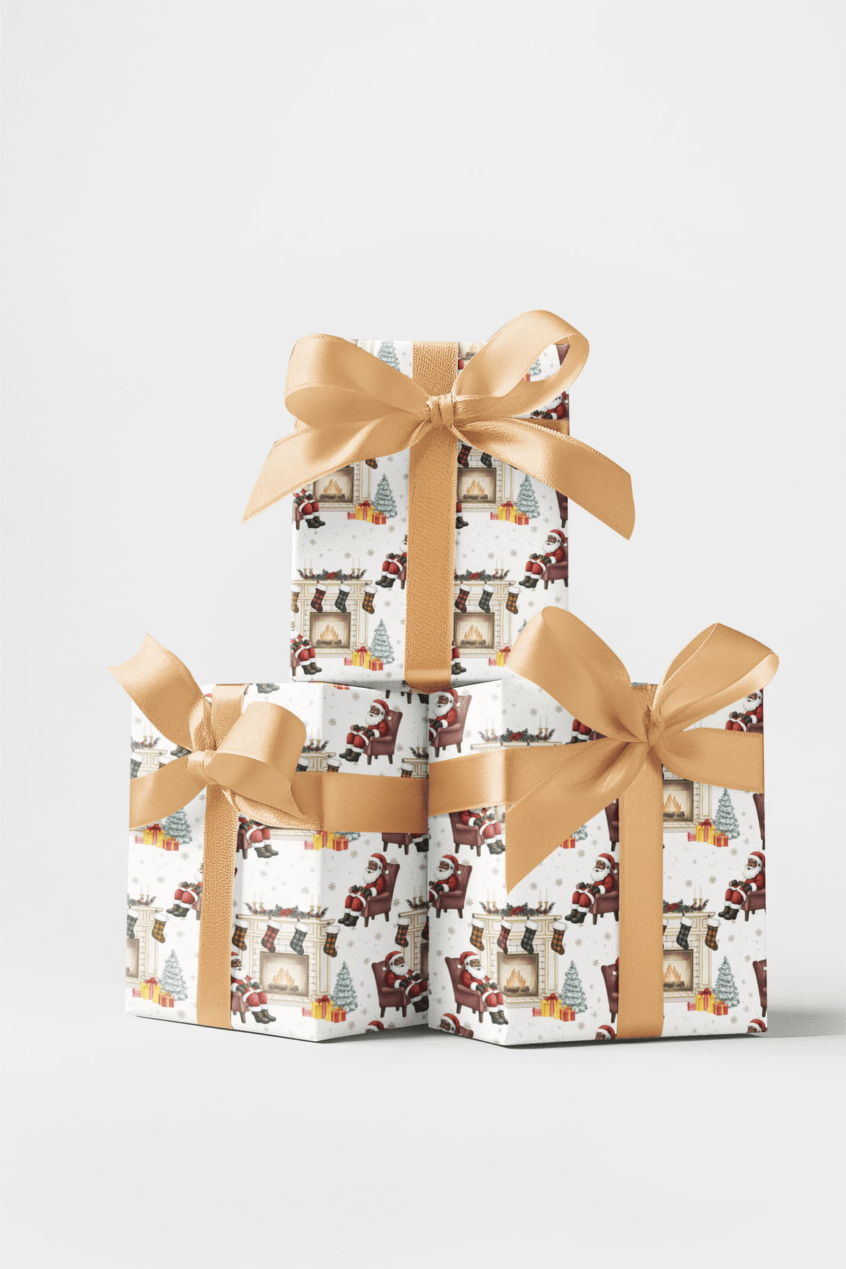 Fireside Santa - London Penny Gift Wrap