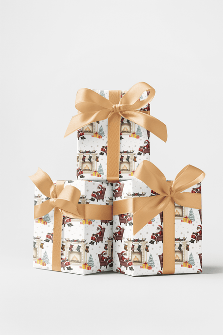 Fireside Santa - London Penny Gift Wrap