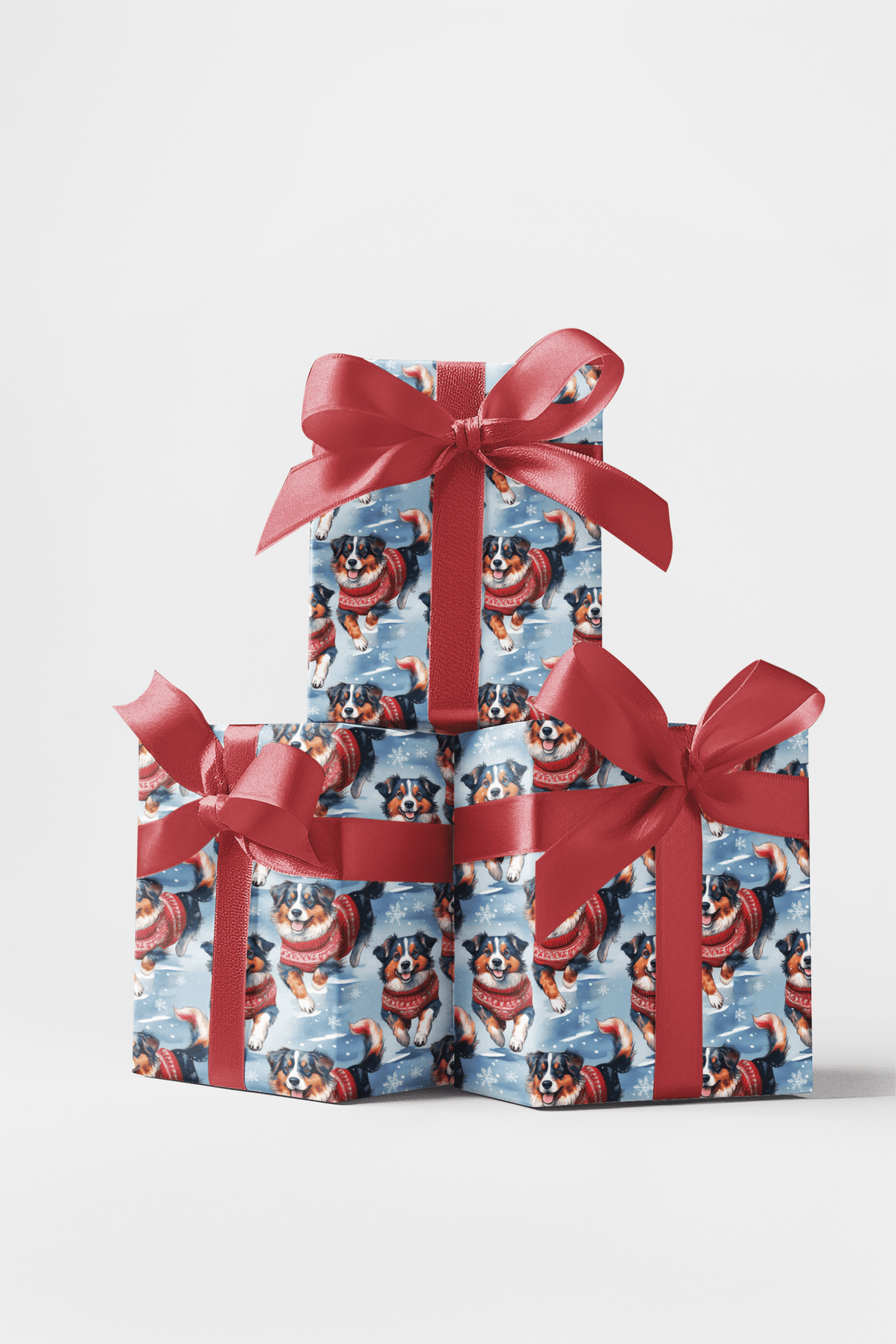 Australian Shepherd Holiday Sweaters - London Penny Gift Wrap