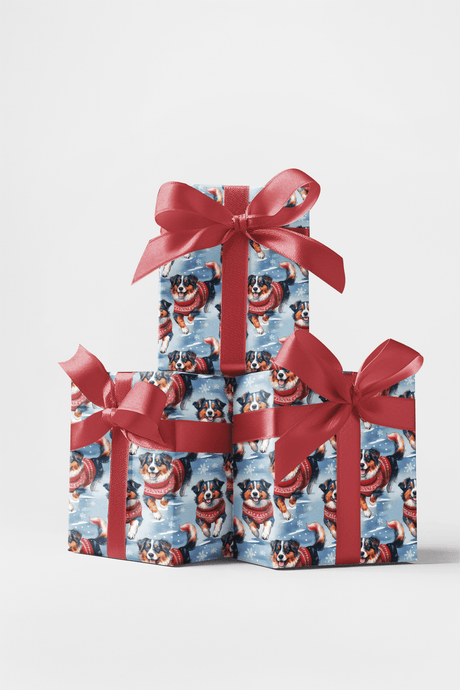 Australian Shepherd Holiday Sweaters - London Penny Gift Wrap