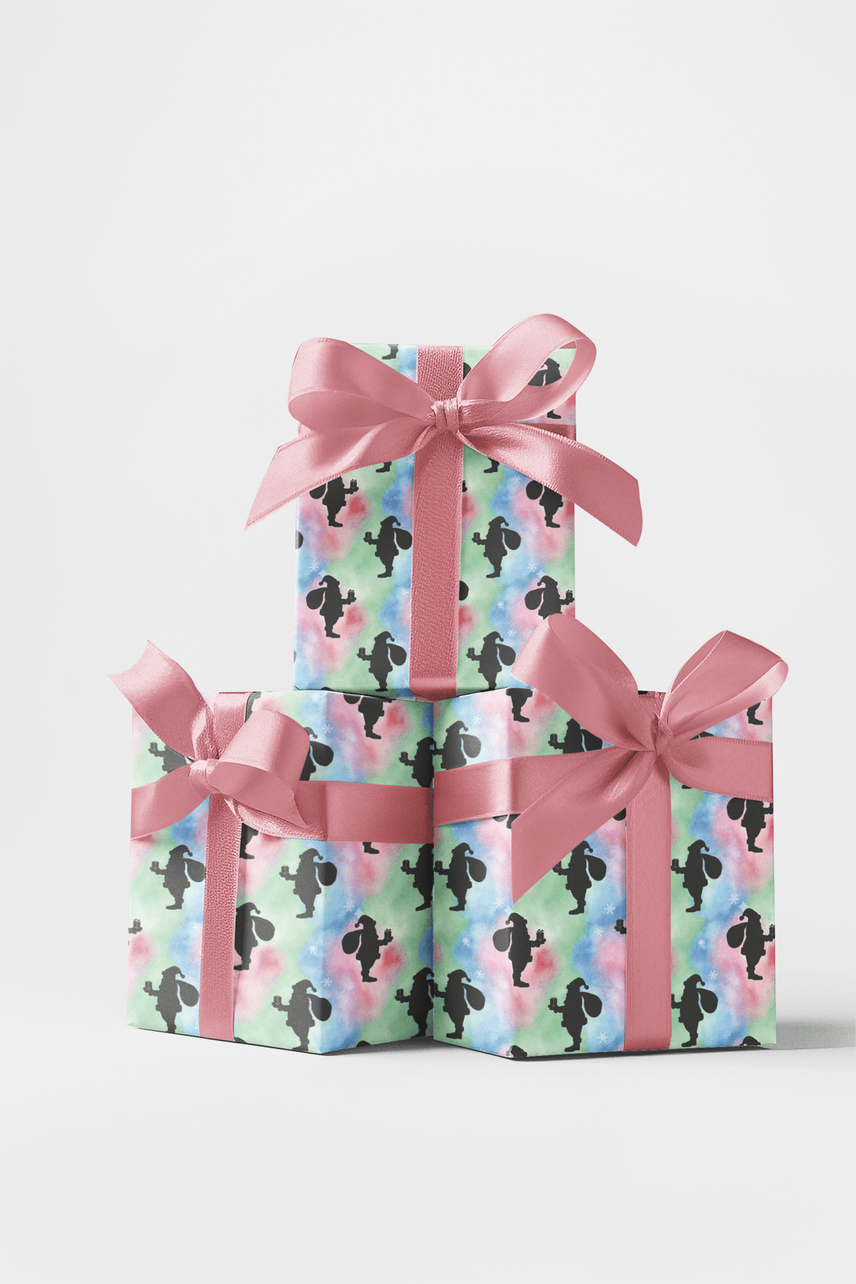 Santa Silhouettes - London Penny Gift Wrap