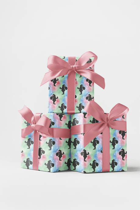 Santa Silhouettes - London Penny Gift Wrap